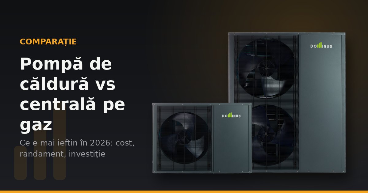 Pompă de căldură vs centrală pe gaz: ce e mai ieftin în 2026?
